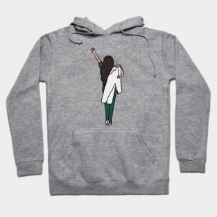 Graduation white coat scrub Hoodie